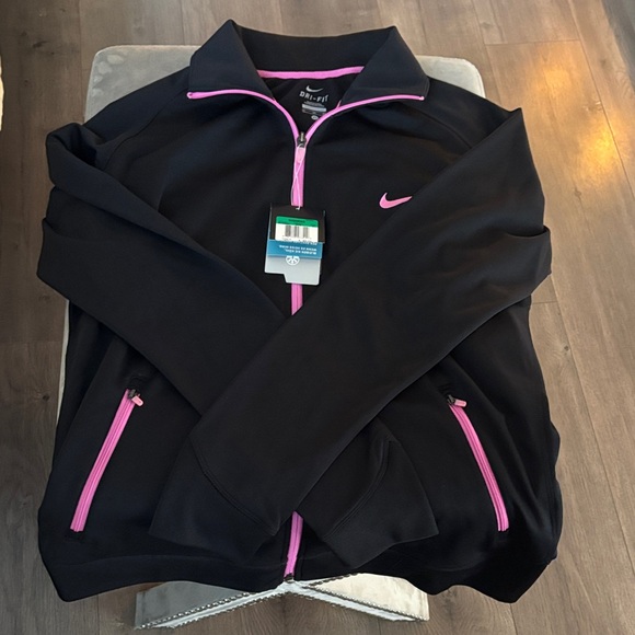 Nike Women's Jacket with Black and Pink Accents - Picture 1 of 6